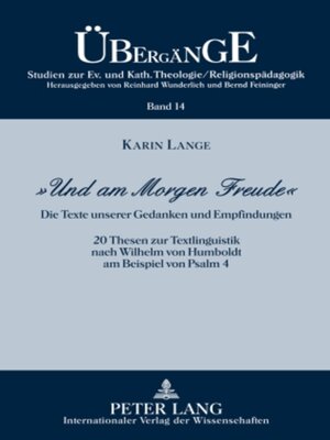 cover image of «Und am Morgen Freude»